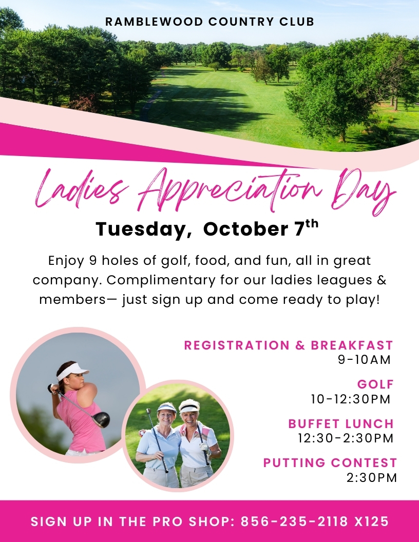 Ladies Appreciation Day, Golf Event at Ramblewood
